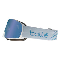 Bolle Ski Goggles Nevada Small 22038 Matte White Metallic Blue Azure