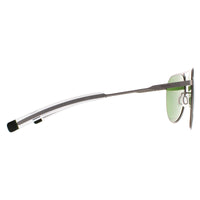 Salvatore Ferragamo Sunglasses SF219S 032 Matte Light Ruthenium Green