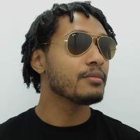 Ray-Ban Sunglasses Aviator 3025 112/85 Matt Gold Brown Gradient