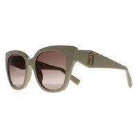 Furla Sunglasses SFU812 06Y1 Shiny Beige Cream Dark Brown Gradient