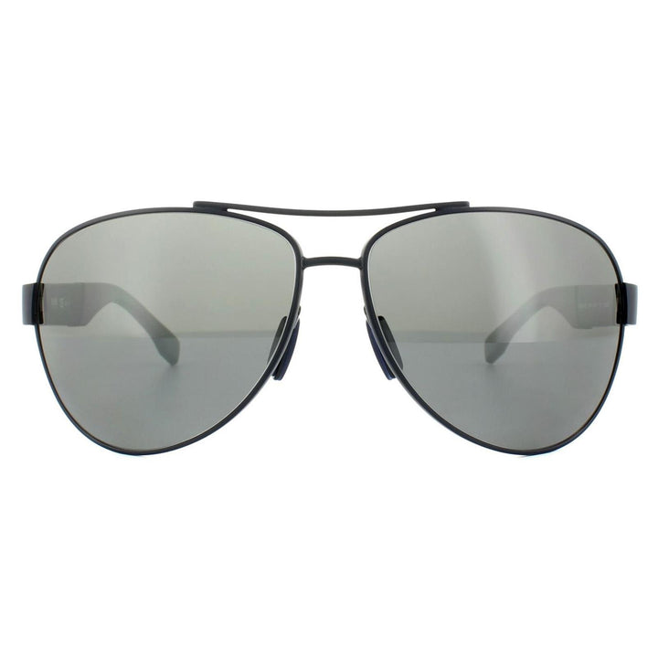 Hugo Boss 0915/S Sunglasses Blue Grey Silver Mirror Polarized