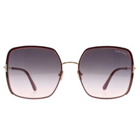 Tom Ford Sunglasses Raphaela FT1006 69W Shiny Bordeaux Blue Gradient