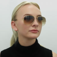 Ray-Ban Sunglasses Aviator RB3025 001/51 Gold Brown Gradient 62mm Large