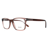 Prada Eyeglasses PR14WV 17O1O1 Brown Transparent Men