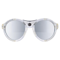 Moncler Sunglasses ML0046 26C Crystal Silver Grey Silver Mirror