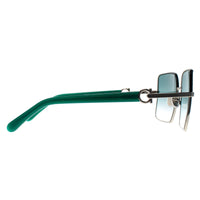 Salvatore Ferragamo Sunglasses SF302SL 047 Silver Petrol Blue Gradient