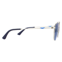 Police Sunglasses SPL996 Origins Lite 2 579B Shiny Palladium Smoke Blue Mirror