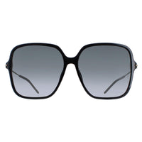 Gucci Sunglasses GG1267S 001 Shiny Black and Gold Grey Gradient