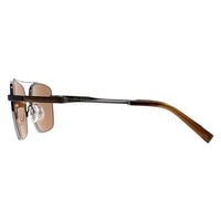 Ted Baker Sunglasses TB1720 Elijah 910 Shiny Light Gunmetal Brown