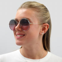 Gucci Sunglasses GG0061S 022 Gold Green and Red Green to Red Gradient