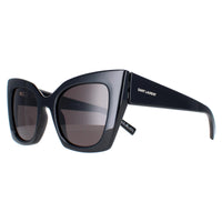 Saint Laurent Sunglasses SL 552 001 Shiny Black Solid Grey