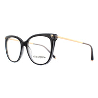 Dolce & Gabbana Glasses Frames DG3294 501 Top Black On Black Transparent 52mm