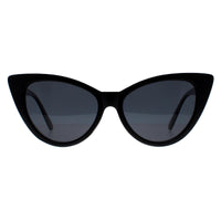 Montana Sunglasses - Womens Cat-Eye MP71 - Matte Black Frame - Grey Polarized Lens