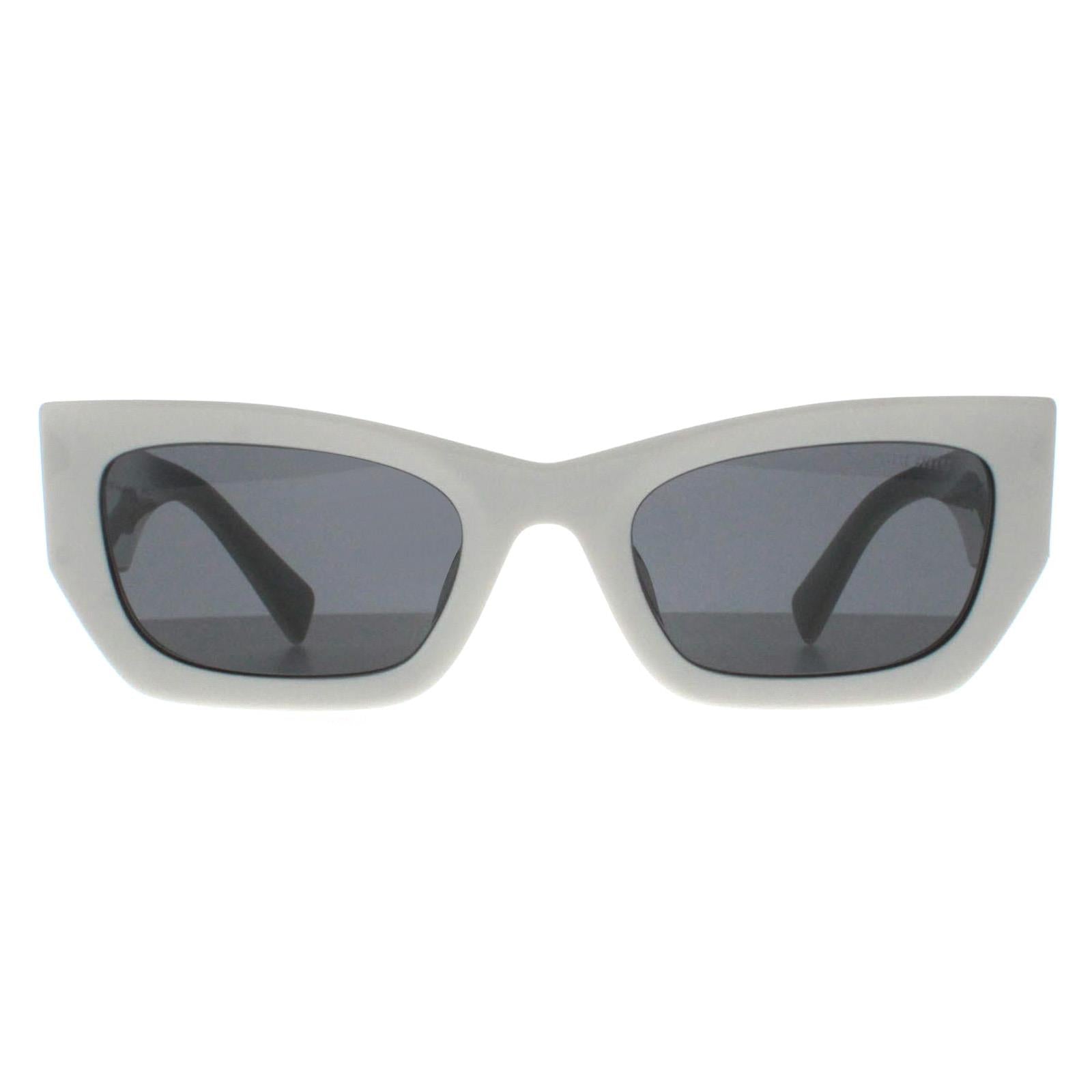 Miu Miu MU09WS 1425S0 Sunglasses White Cat Eye Frame, Dark Grey Lenses Miu Miu MU09WS 1425S0 Sunglasses White Cat | Mercari main image 3