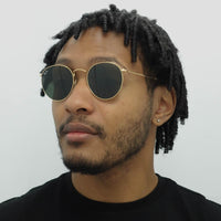 Ray-Ban Sunglasses Round Flat Lenses 3447N 001 Arista G-15 Green