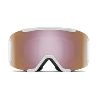 Smith Ski Goggles Squad2 2CP 0OZ 4Y White Vapor ChromaPop Everyday Rose Gold Mirror & Blue Sensor Mirror