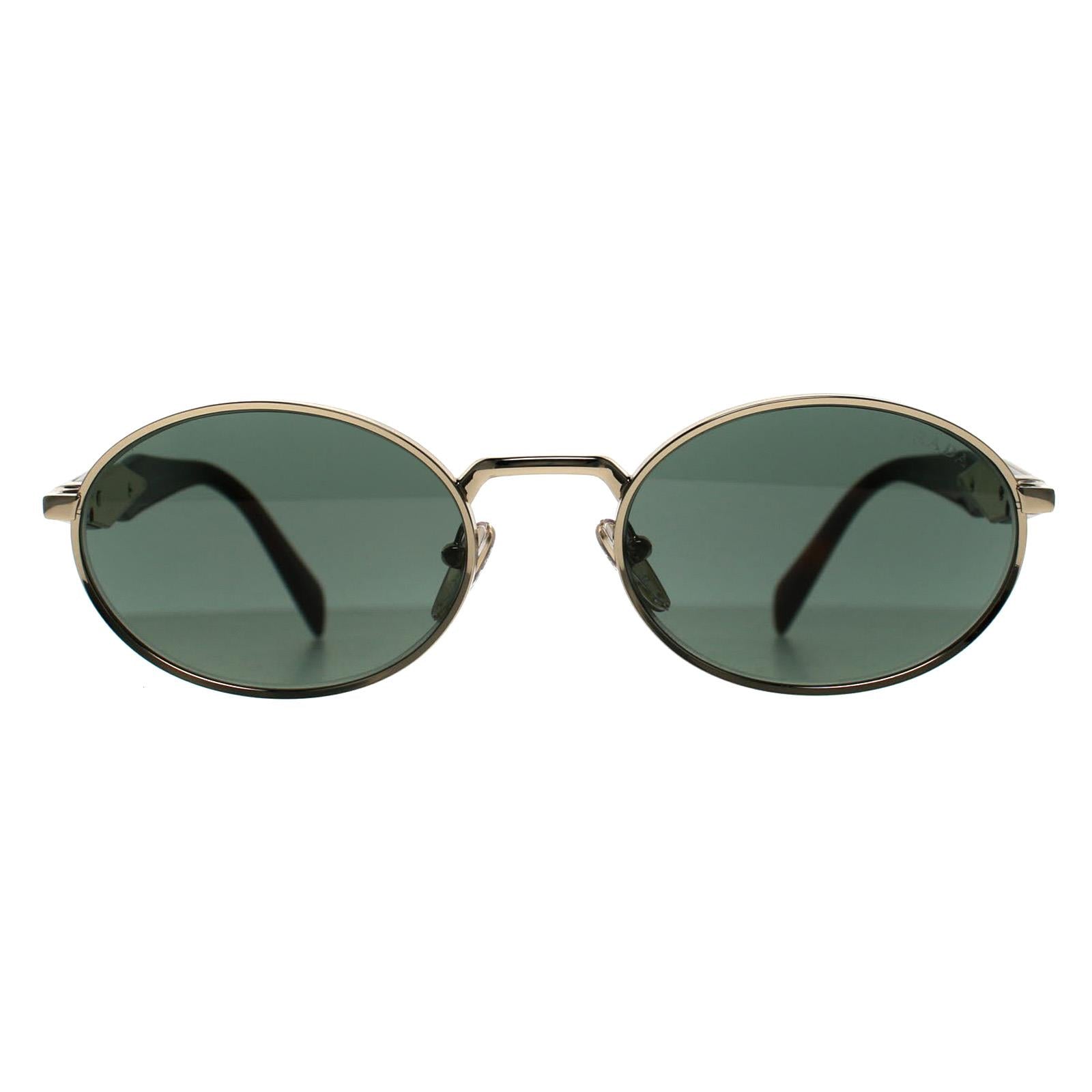 Prada Sunglasses PR65ZS ZVN70L Pale Gold Dark Green – Discounted
