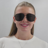 Bally Sunglasses BY0050-K 02D Black Grey Polarised Mirrored