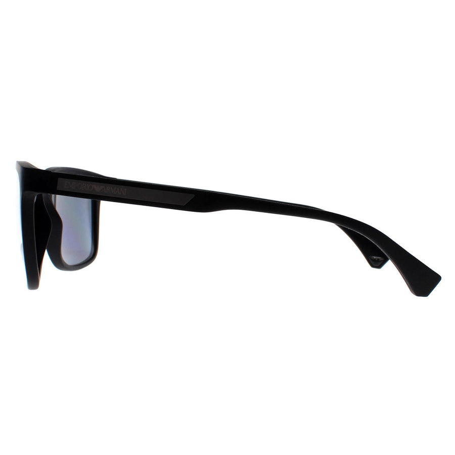 Emporio Armani Sunglasses EA4047 506381 Rubber Black Grey Polarized