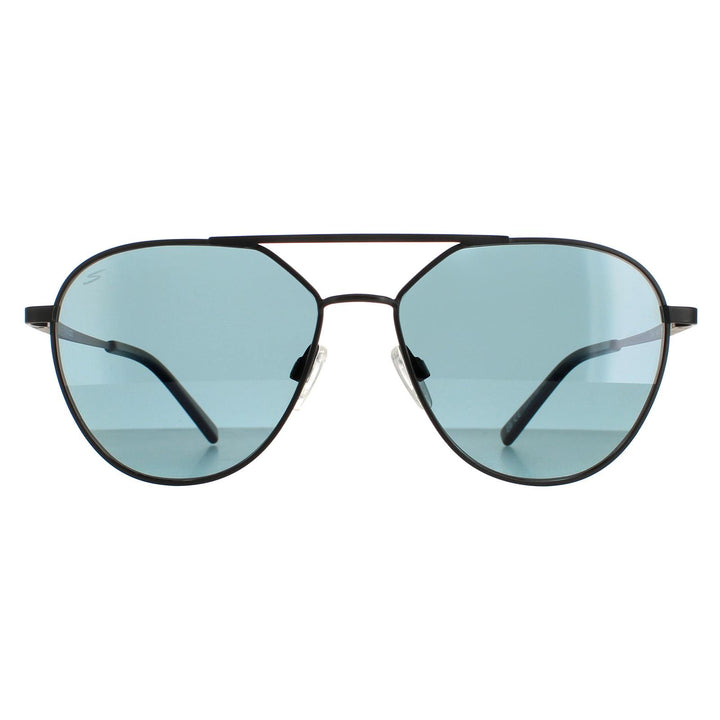 Serengeti Odell Sunglasses Matte Black / Saturn Polarized Petrol Blue
