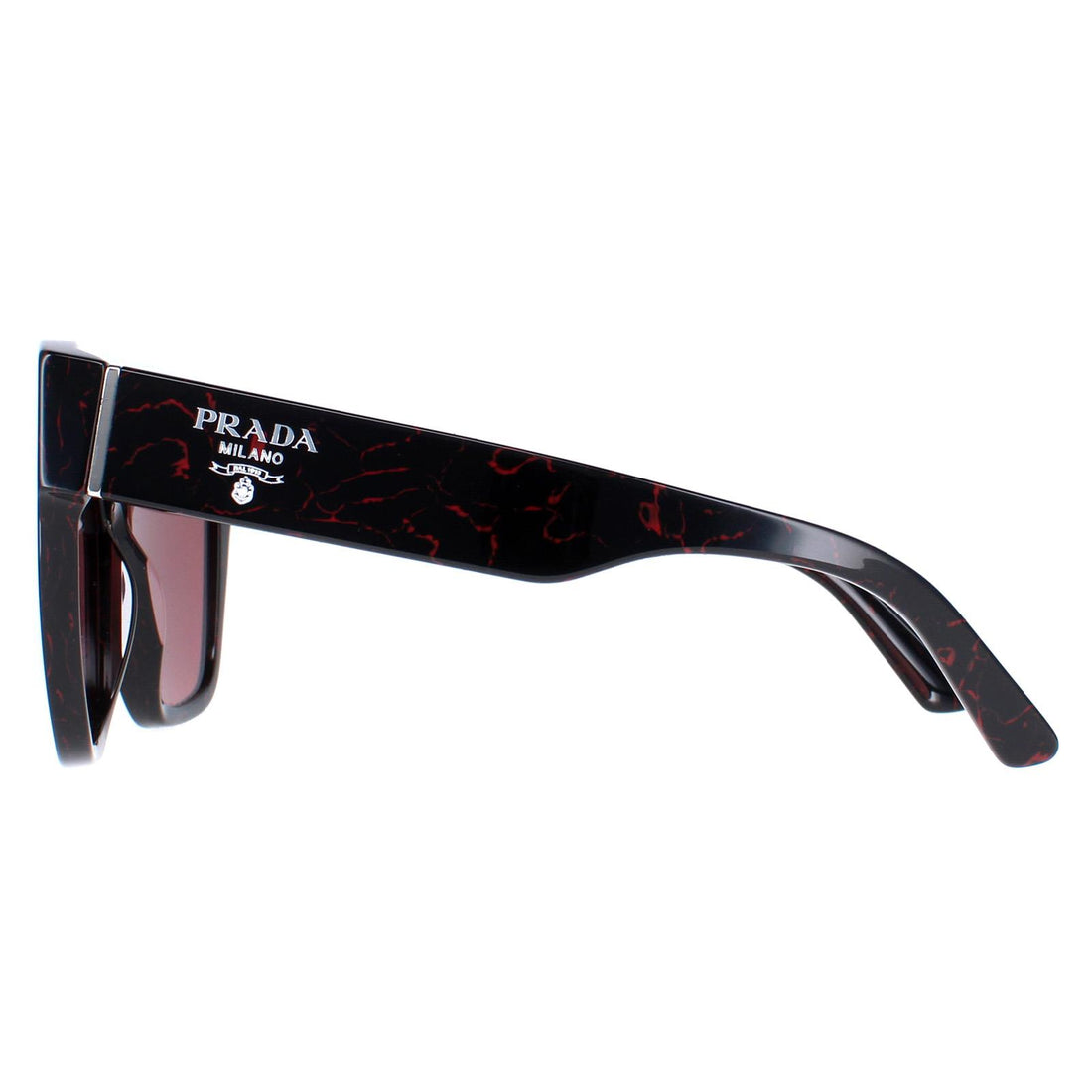 Prada Sunglasses PR 17ZS 11F08S Black Red Dark Violet