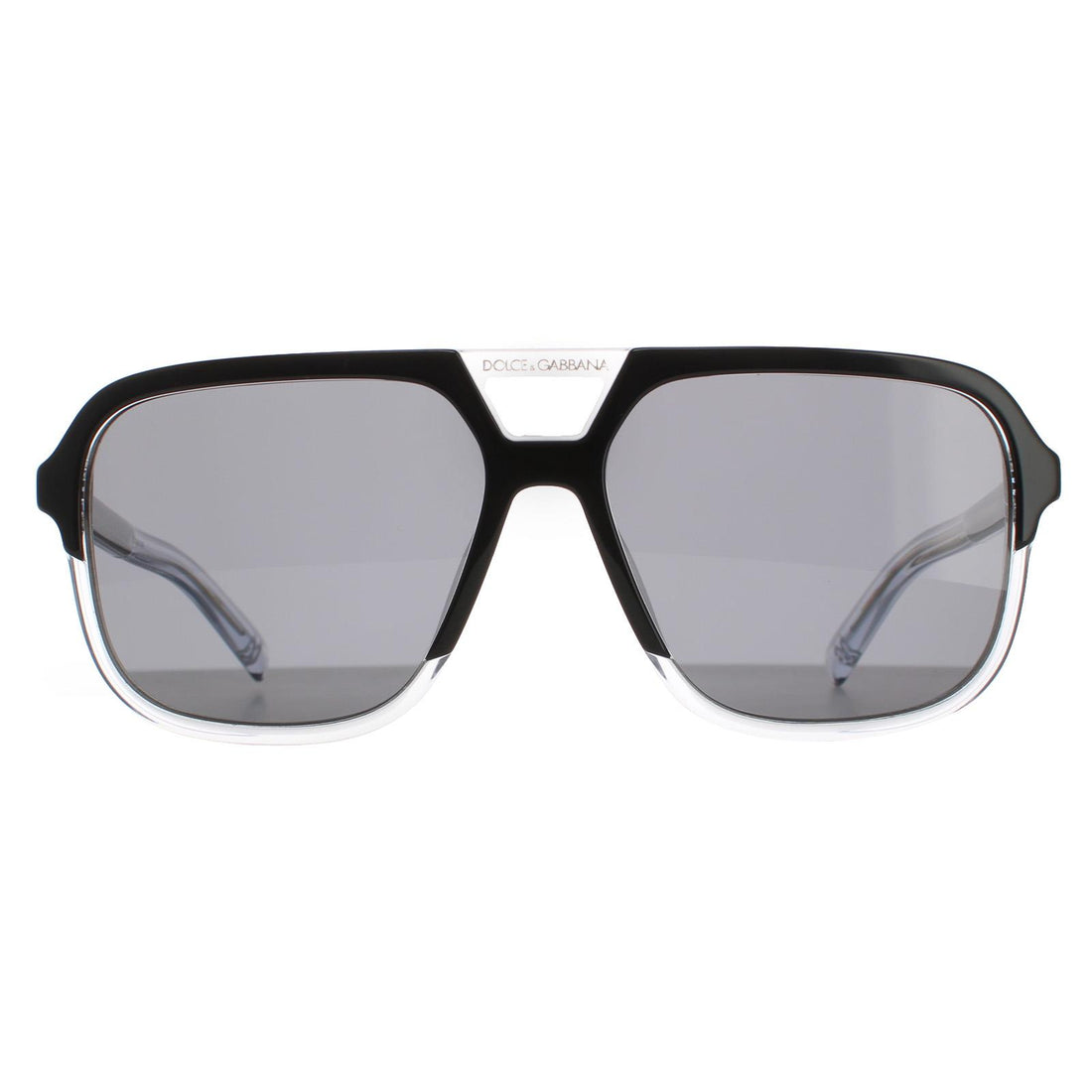 Dolce & Gabbana DG4354 Sunglasses Top Black on Crystal Dark Grey Polarised