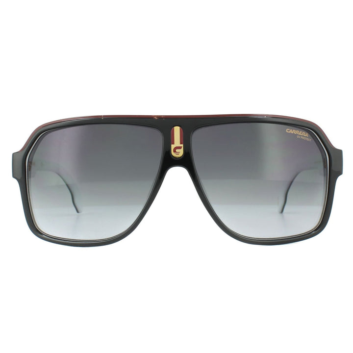 Carrera Sunglasses 1001/S 80S 9O Black White Dark Grey Gradient