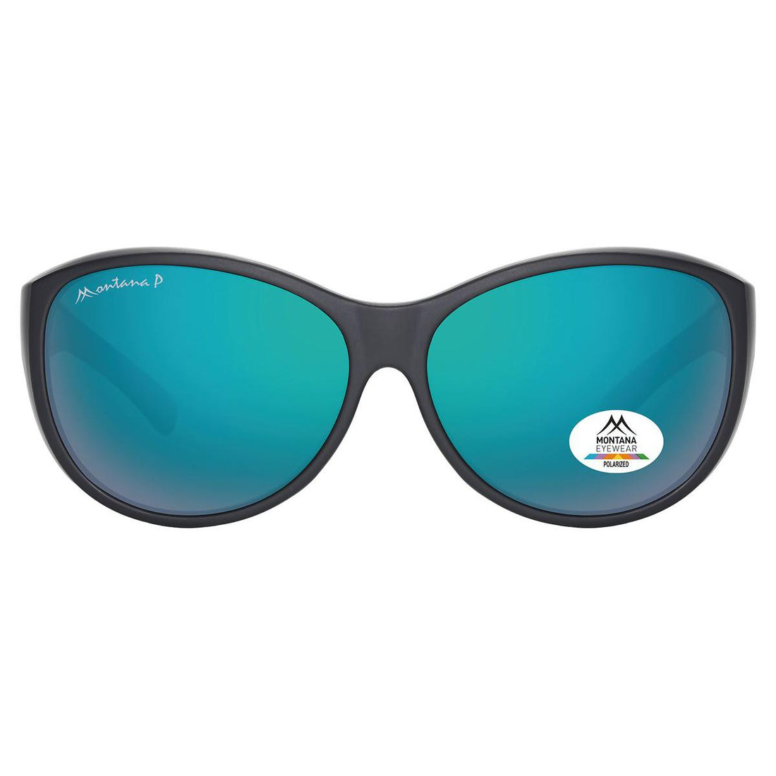 Montana Fit Over Glasses Sunglasses FO8 B Matte Black Green Revo Mirror Polarized
