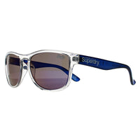 Superdry Sunglasses Rockstar 175 Gloss Clear Crystal and Blue Crystal Blue Mirror