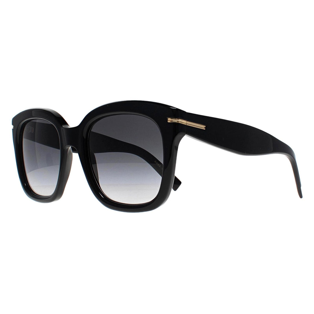 Hugo Boss Sunglasses BOSS 1731/S 807 9O Shiny Black Grey Gradient with Light Mirror