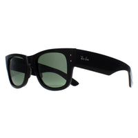 Ray-Ban Sunglasses RB0840S Mega Wayfarer 901/31 Polished Black Green