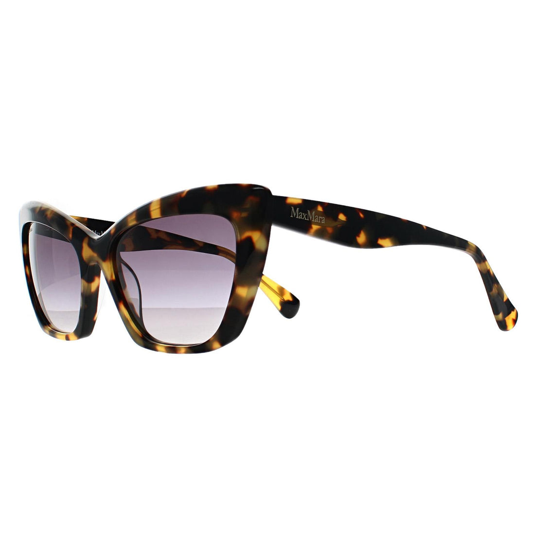 Max Mara Sunglasses MM0063 Logo14 55B Coloured Havana Smoke Grey Gradient