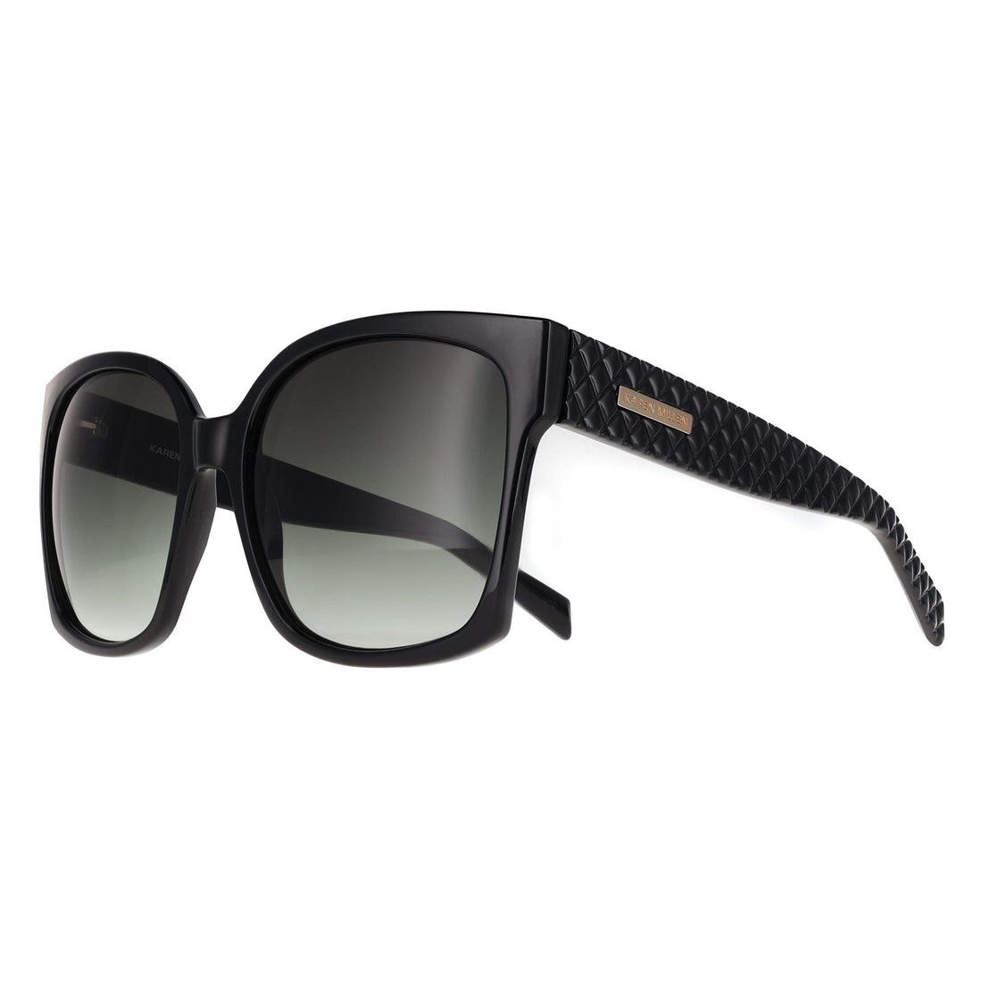 Karen Millen Sunglasses KM5059 001 Black Dark Green Gradient