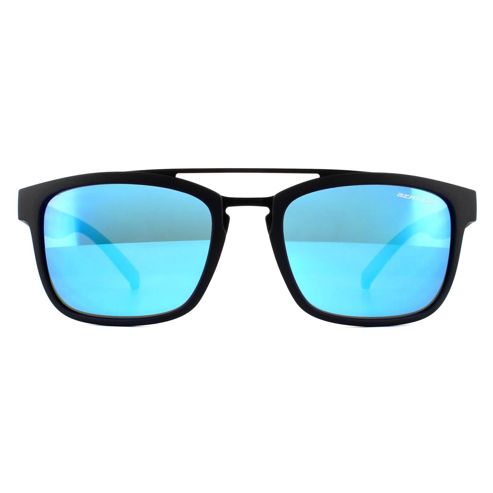 Sunglasses Baller 4248 Matte Black Green Mirror Light Blue