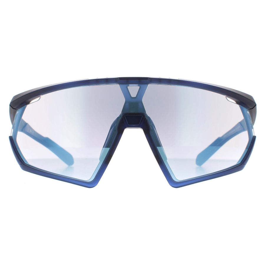 Adidas SP0001 Sunglasses Frosted Dark Blue / Vario Azure Mirror Blue