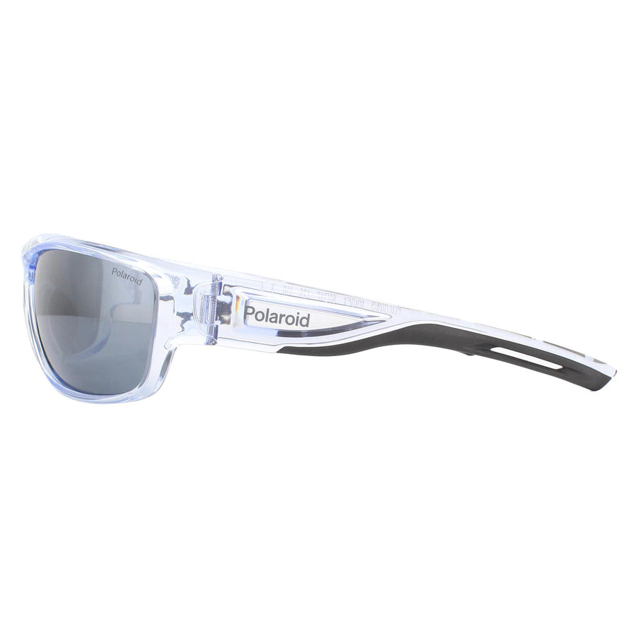 Polaroid Sport Sunglasses PLD 7028/S MNG EX Crsytal Black Grey Silver Mirror Polarized