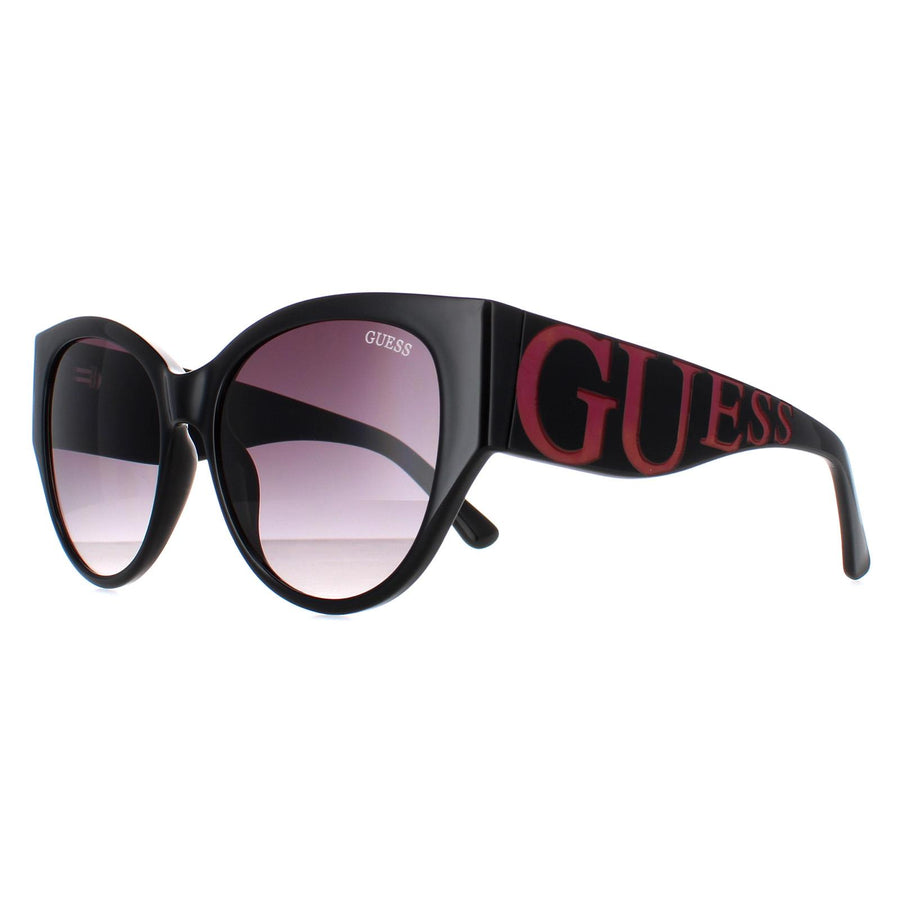 Guess Sunglasses GF6118 01B Shiny Black Smoke Gradient