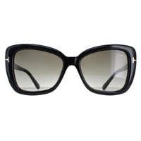Tom Ford Sunglasses Maeve FT1008 01B Shiny Black Smoke Gradient