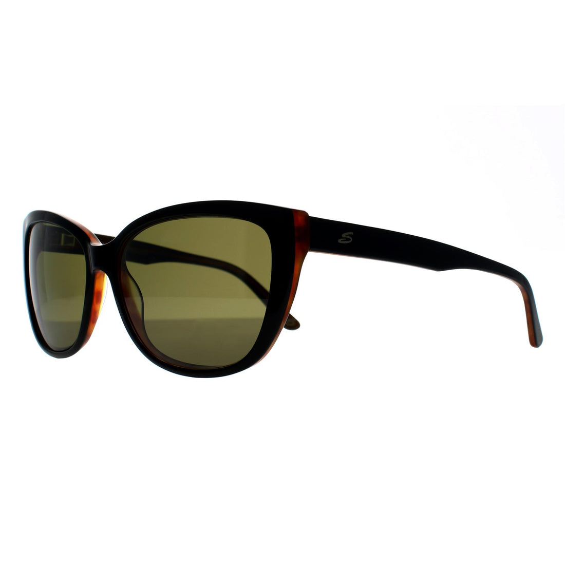 Serengeti Sunglasses Sophia 7890 Shny Black Tortoise Polarized 555nm Green Photochromic