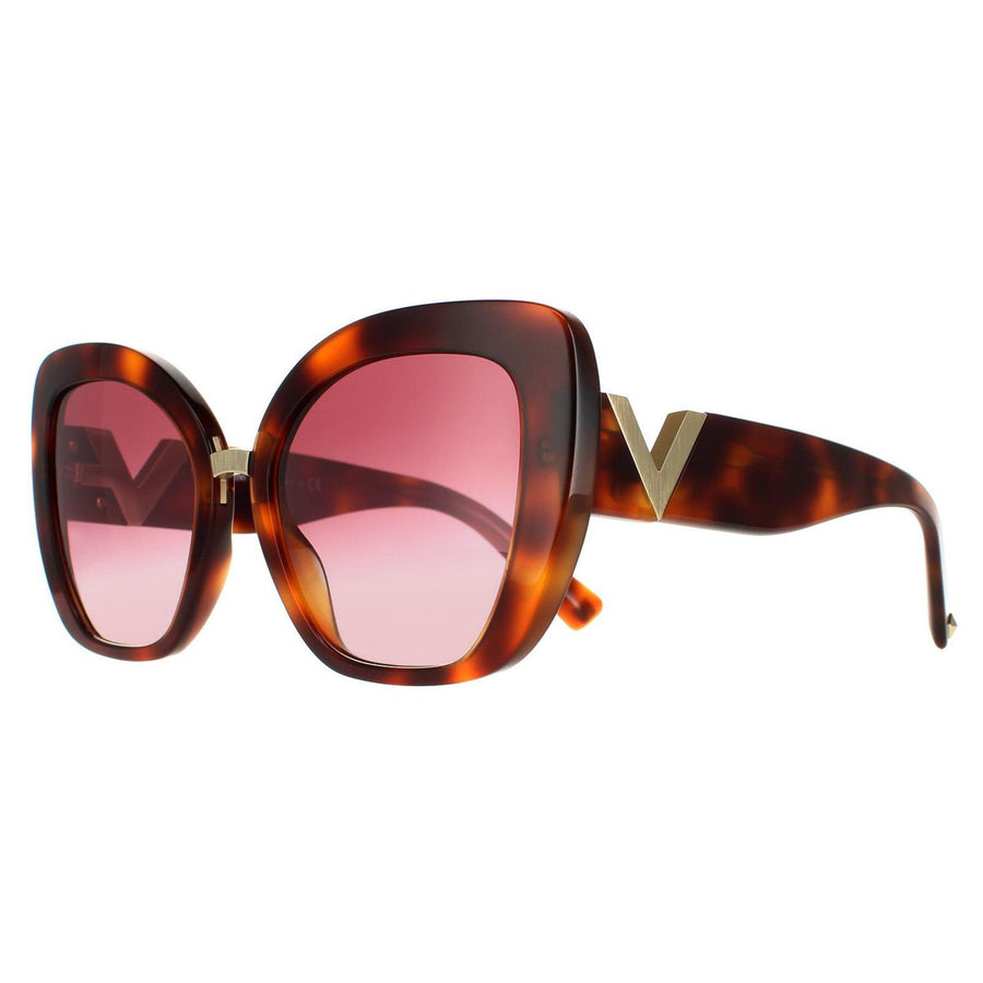 Valentino Sunglasses VA4057 50118H Light Havana Purple Gradient