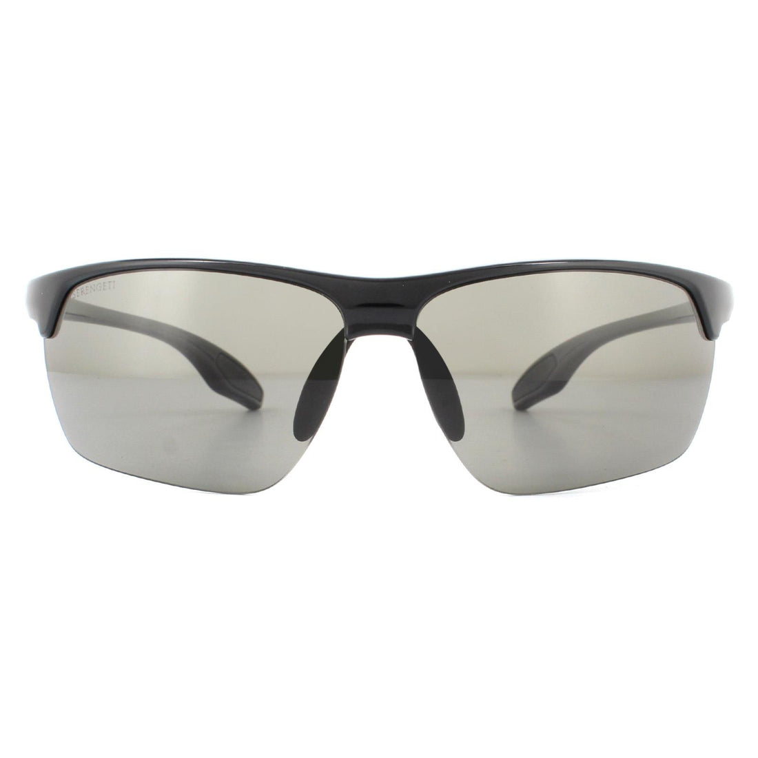 Serengeti Linosa Sunglasses Shiny Black PhD 2.0 Polarized CPG Grey
