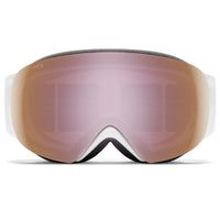 Smith Ski Goggles I/O Mag S 0OR M5 White Chunky Knit ChromaPop Everyday Rose Gold Mirror & CP Storm Rose Flash