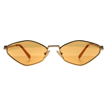 Miu Miu Sunglasses MU 56ZS 5AK40D Gold Light Orange Silver Mirror