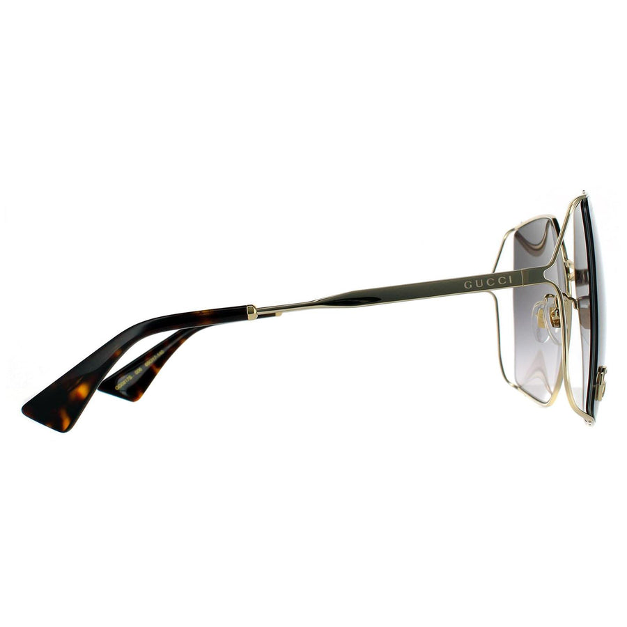 NEW GUCCI GG0817S 006 GOLD HAVANA GRAY SUNGLASSES NEW GUCCI GG0817S 006 WOMEN GOLD GRAY SUNGLASSES GG0817S 006  main image 3