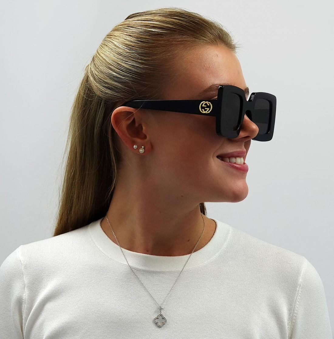 Gucci Sunglasses GG0780S 005 Black Grey