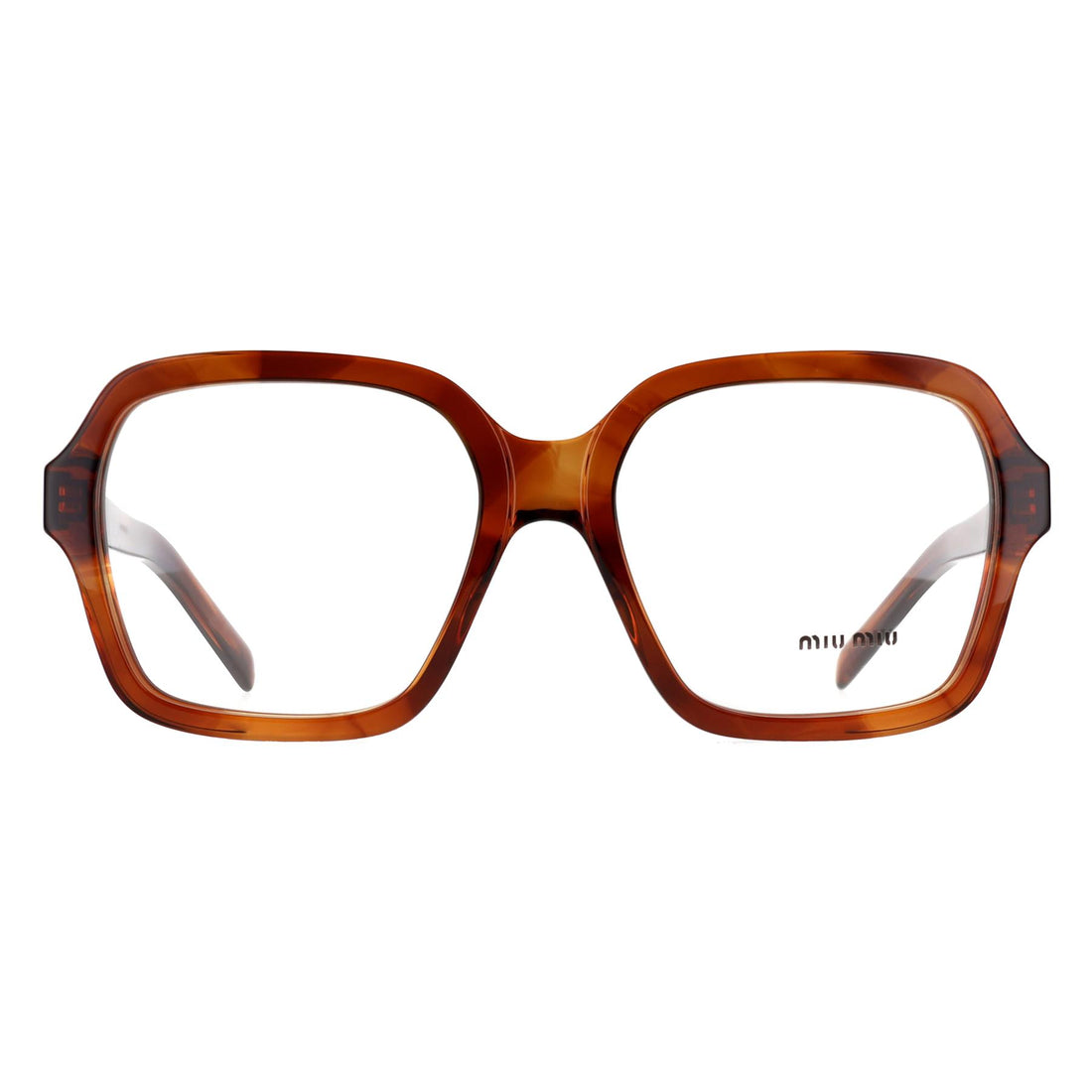 Miu Miu Glasses Frames MU03YV 26E1O1 Striped Tobacco Women