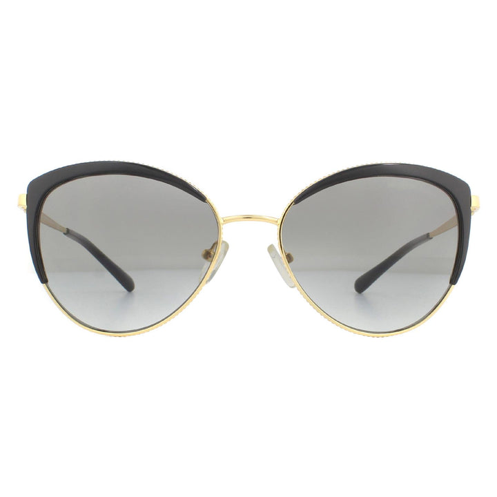 Michael Kors Biscayne MK1046 Sunglasses Light Gold Black Dark Grey Gradient