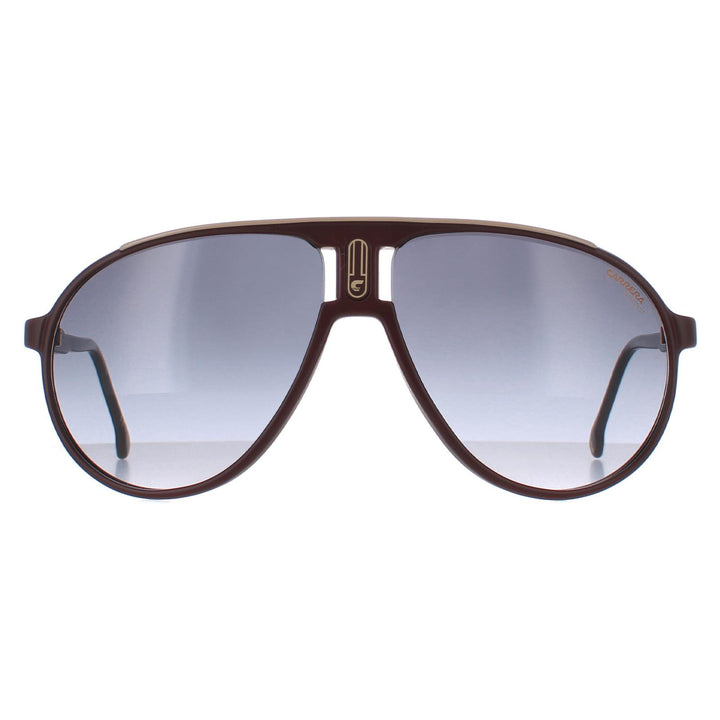 Carrera Sunglasses Champion 65 LHF/9O Burgundy Dark Grey Gradient