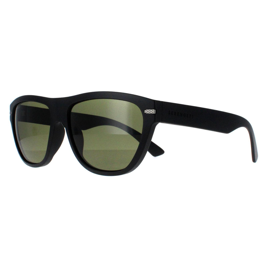 Serengeti Sunglasses Pancho SS601001 Matte Black Mineral Polarized 555nm Green