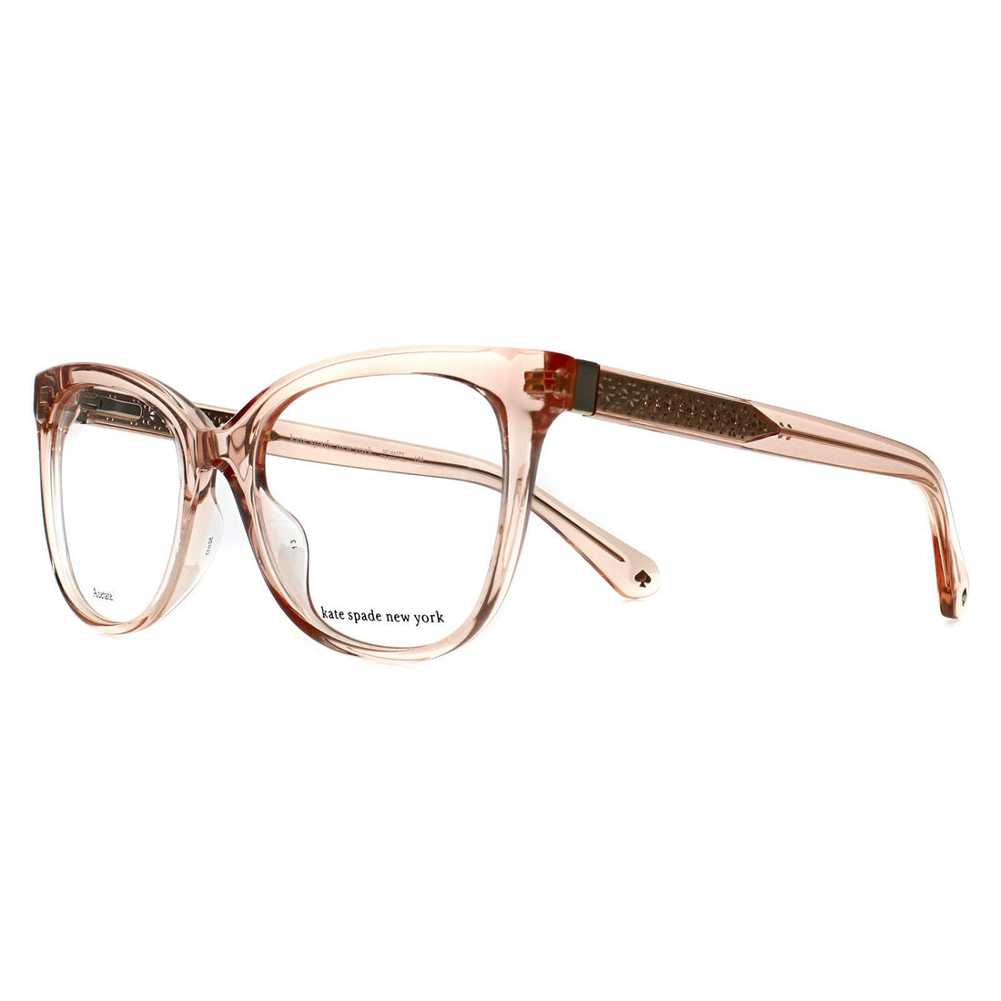 Kate Spade Glasses Frames Nevaeh 733 Transparent Peach Pink Women